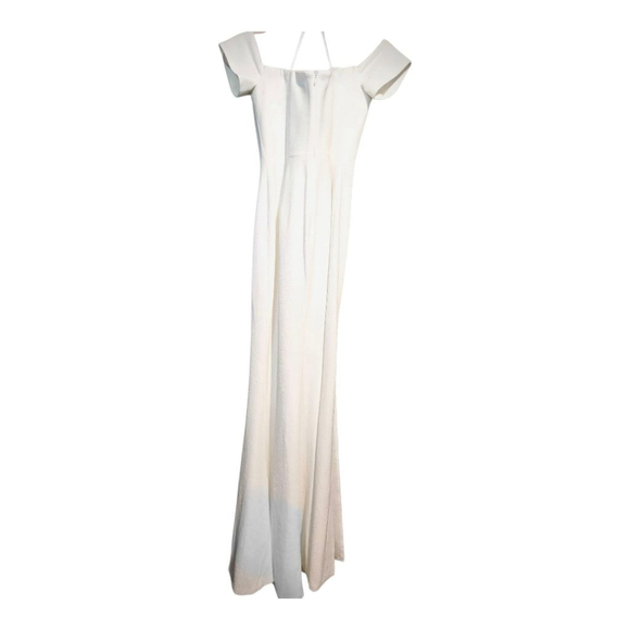 Dress the Population White Off-Shoulder Slit Maxi Dress S - Picture 10 of 11